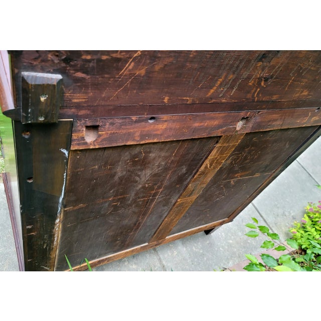 Brown Antique Empire Style Hall Bench For Sale - Image 8 of 9