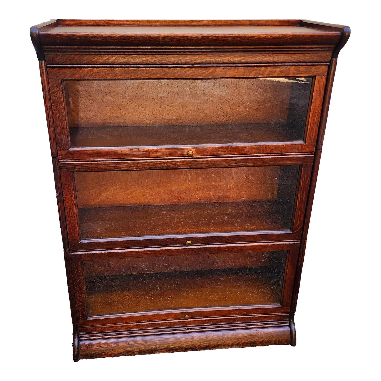 Early 1900s Antique Gunn Tiger Oak 3 Stack Barrister Bookcase Chairish