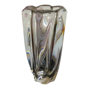 1940s Edvin Ohrstrom for Orrefors Waterfall Vase Sgnd "Orrefors E Öhrström"