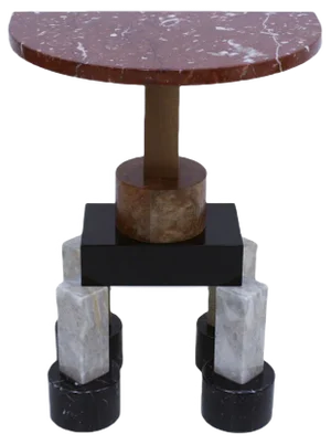 Italian Model Demistella Half-Moon Console Table by Ettore Sottsass, 1980s