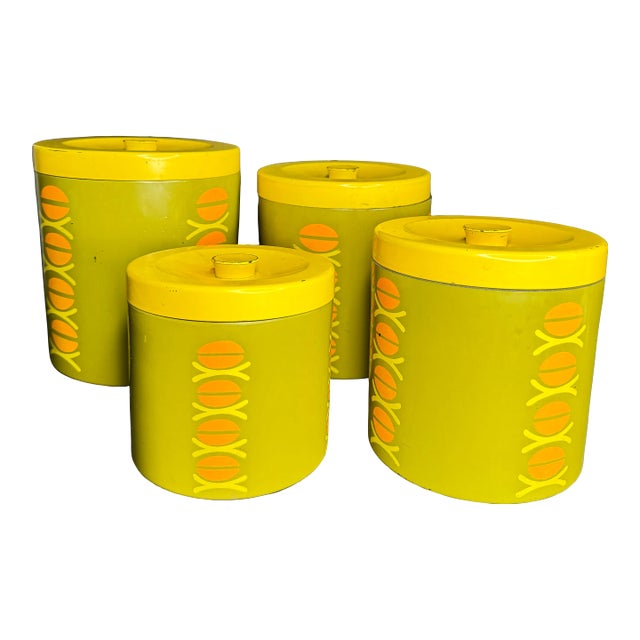 Mid Century Modern Canisters- Set of 4 For Sale