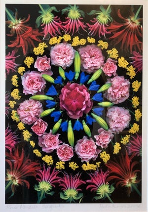 Portia Munson 1, Flower Mandala Baroque Photo Contemporary Feminist Art Digital Photograph Print, 2003