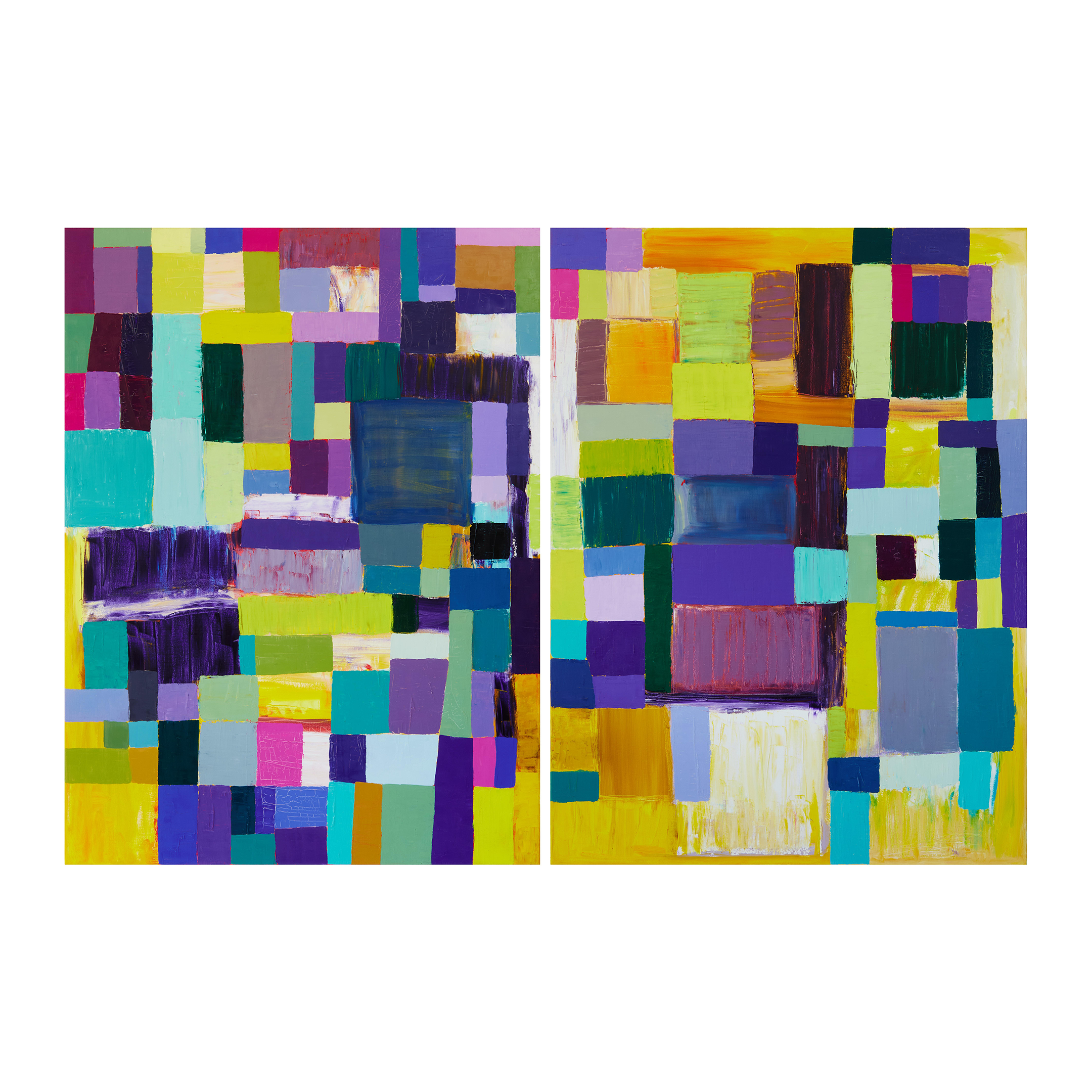 Squares / Yellow Purple