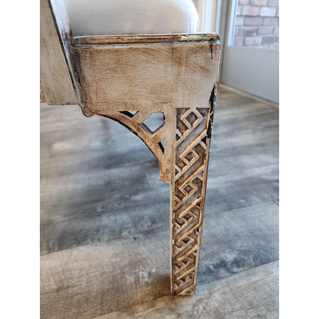 Vintage Fretwork Chinese Chippendale Bench/Settee For Sale - Image 11 of 16