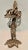Mid 20th Century Folk Art Silver Man Holding Umbrella with Bird Sculpture For Sale - Image 5 of 9