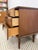 Brown United Furniture MCM Nightstand Intricate Wood Pulls Vintage Bedside Table For Sale - Image 8 of 10