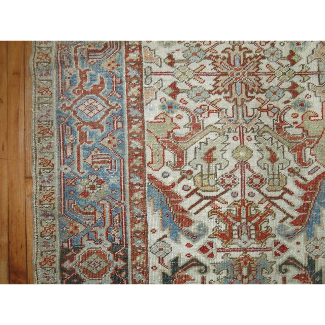 Early 20th Century Antique Zabihi Collection Persian Heriz Rug - 7'9" x 10'9" For Sale - Image 5 of 9