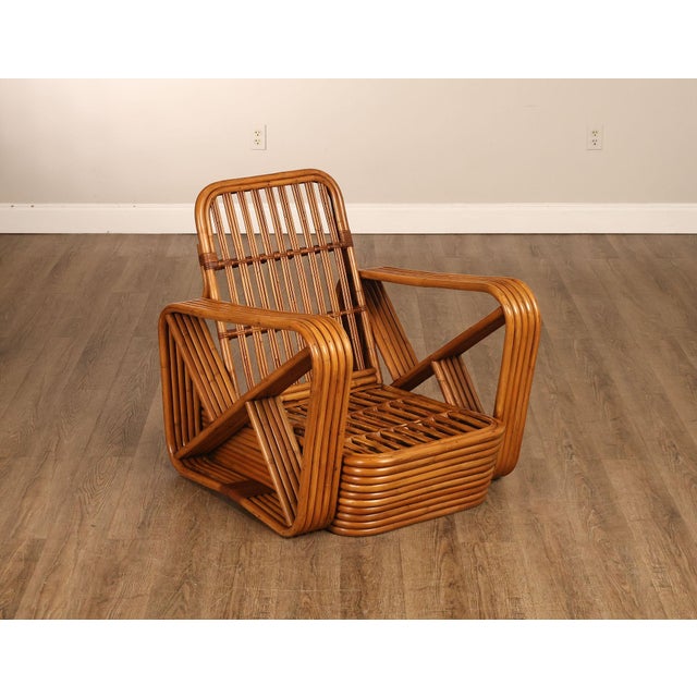 Paul Frankl Pair Of Pretzel Rattan Lounge Chairs For Sale - Image 4 of 18