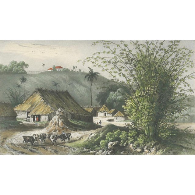 After B. Lauvergne, Singapore Environs View, French Exploration, Lithograph, 1845 For Sale - Image 3 of 10