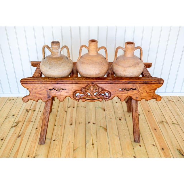 Antique Carved Amphora Stand with Amphorae, 1890s, Set of 4 For Sale - Image 11 of 18