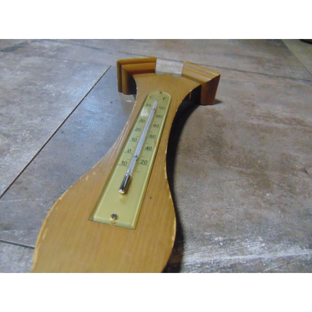 Mid-Century Modern Mid-Century Wooden Barometer, Hygrometer, Thermometer, 1960s For Sale - Image 3 of 10