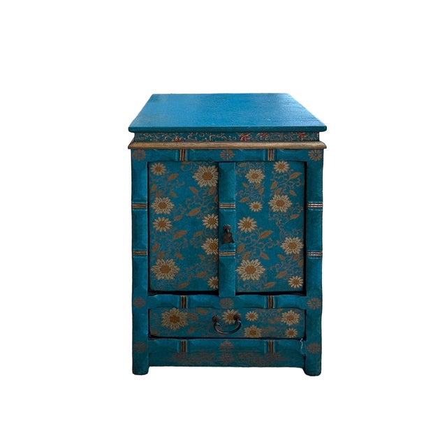 Elevate your interior space with this exquisite, hand-painted cabinet, a stunning fusion of traditional artistry and...