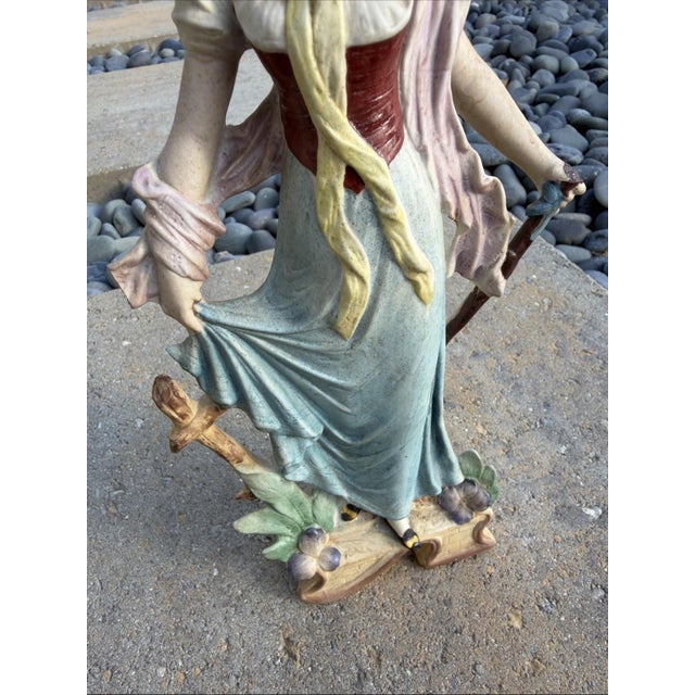 Antique Volkstedt Rudolstadt Porcelain Lady Figurine Crown R c1900 Germany For Sale In Los Angeles - Image 6 of 8