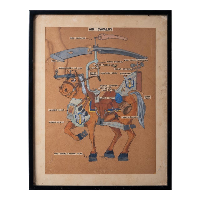 17th Cavalry Regiment "Air Cavalry” Original Artwork, c.1970 For Sale