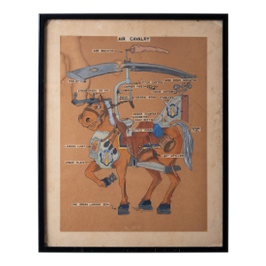 17th Cavalry Regiment "Air Cavalry” Original Artwork, c.1970