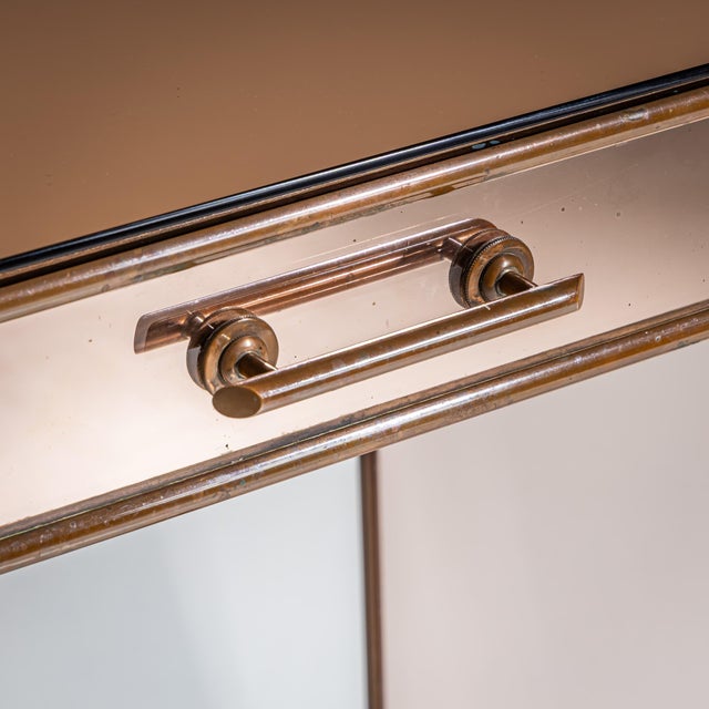 Mid 20th Century Small Desk with Glass Sides, Italy, Mid-20th Century For Sale - Image 5 of 9
