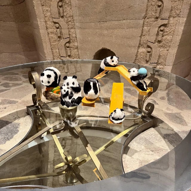 Vintage Panda Mom and Cubs Toy Set With Slide, Mid-Century Modern For Sale - Image 10 of 12