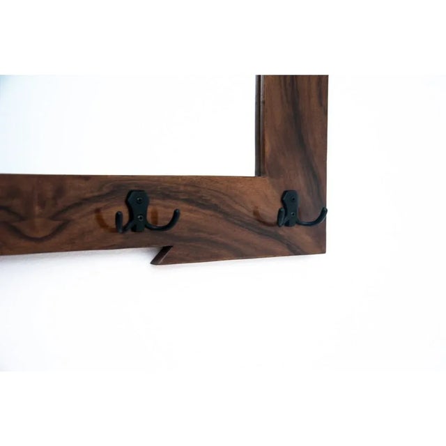 Art Deco Dressing Hanger with Mirror, Poland, 1950s For Sale - Image 6 of 7