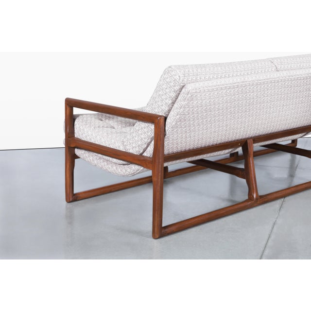 Mid-Century Modern Walnut Sofa Attributed to Milo Baughman For Sale - Image 10 of 12