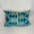 2010s Turkish Modern Blue Velvet Silk Ikat Pillow Cover For Sale - Image 5 of 5