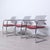 Air Jr Luxy Waiting Chairs in Gray and Burgundy Chrome Legs, Italy, Set of 3 For Sale - Image 11 of 18