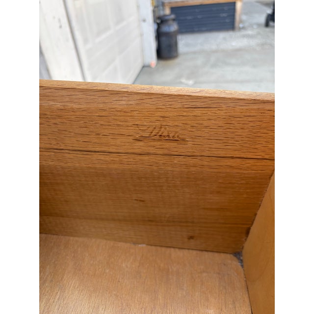 Vintage Dresser by Dixie, Walnut Highboy Chest, Tallboy, Furniture With Tapered Legs For Sale - Image 9 of 12