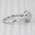 Metal 0.75ctw Emerald Cut Diamond Halo Engagement Ring 14k White GoldSize 7 For Sale - Image 7 of 8