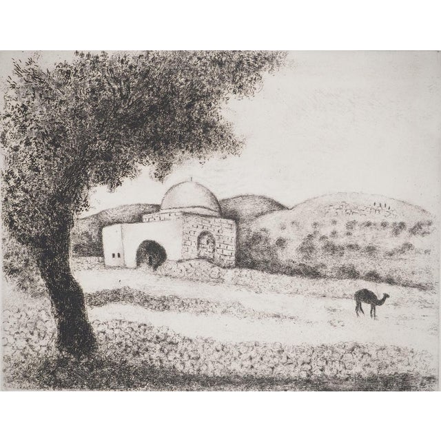 Marc CHAGALL (1887-1985)Rachel's Tomb, c. 1939Original engraving (Maurice Potin workshop)Signed in the plateOn Montval...