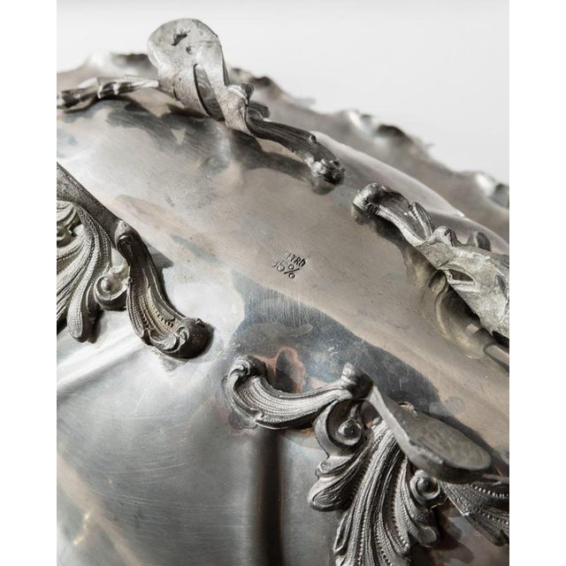 Large Vintage Pewter Centerpiece Bowl, 1940s For Sale - Image 10 of 11
