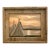 Painting Teepee by Sunset Oil on Canvas Signed Elaine Rhoades Vintage Native Art For Sale