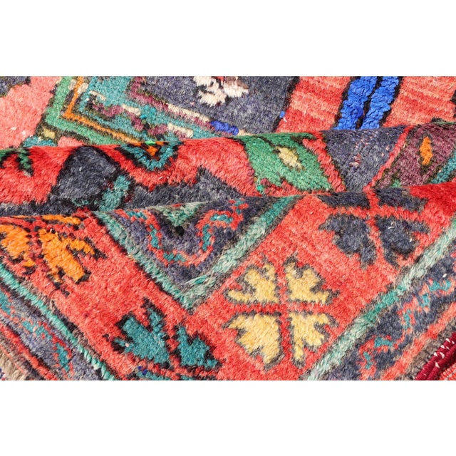 Vintage Caucasian Kazak Rug With Triple Geometric Medallions 4'1 X 7'0 For Sale - Image 12 of 13