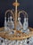 Glass 1960s Crystal Chandelier Brass For Sale - Image 7 of 16