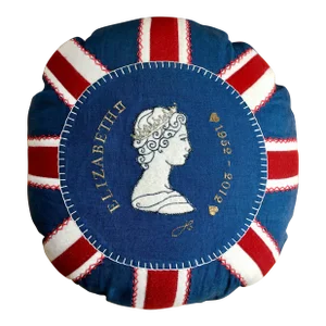 Jan Constantine Elizabeth II Diamond Jubilee Handcrafted Pillow