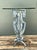 Vintage Greek Key Motif Metal and Glass Drinks Table For Sale - Image 9 of 12