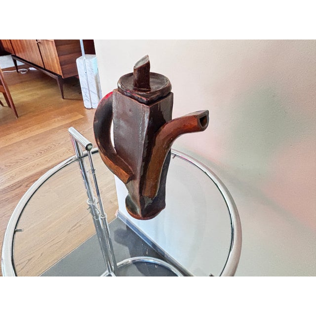 Art Ceramic Coffee Pot from Joe Winter, USA, 1980s For Sale - Image 10 of 10