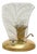 1950s Petite Italian Brass + Murano Glass Table Lamp - 2 Available For Sale