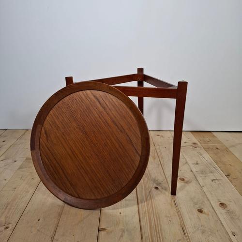 Mid-Century Modern Scandinavian Round Teak Coffee Table, 1960s For Sale - Image 5 of 7
