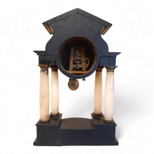 Antique Empire Style Temple Clock, 1820 For Sale - Image 10 of 18