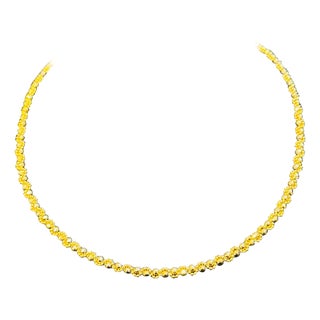 Vintage 14 Karat Yellow Gold 13 Gm, Twisted Chains with Balls in Between For Sale