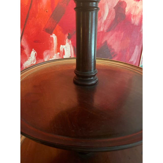 Late 18th Century Antique Mahogany Dumb Waiter Silent Butler Three Tier Server For Sale - Image 5 of 12