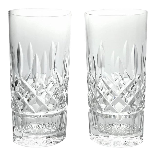 Waterford “Lismore” Pair of Highball Tumbler Glasses For Sale