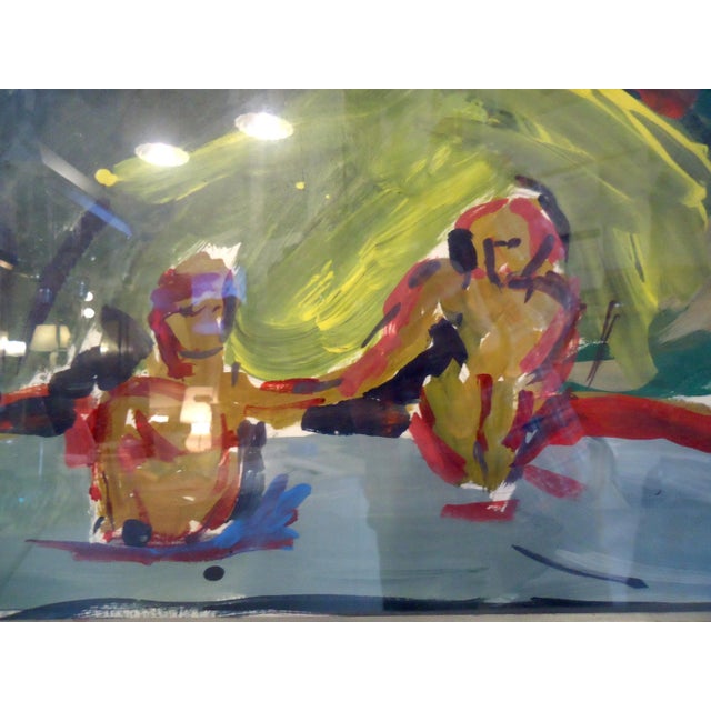 1960s 1960s Framed Mid-Century Oil Painting For Sale - Image 5 of 8