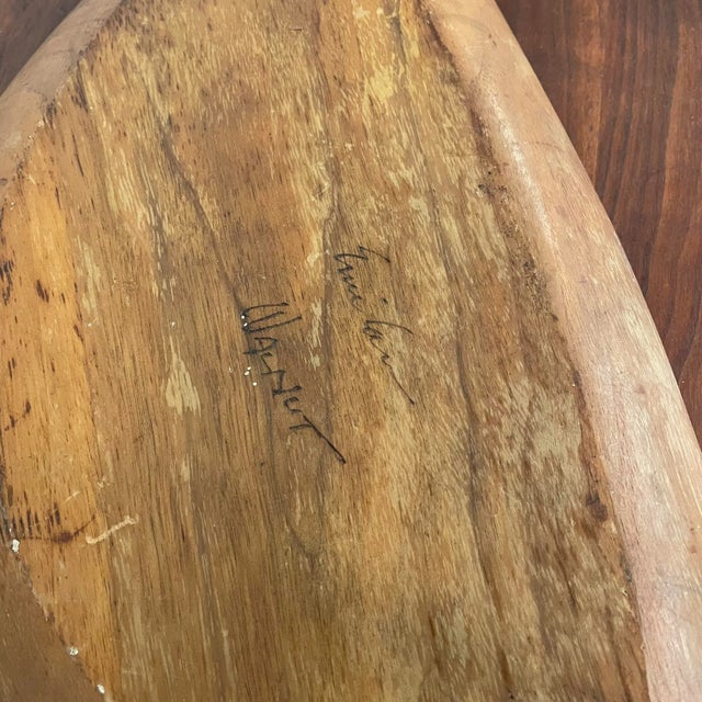 Emil Milan Mid-Century Modern Wooden Walnut Bowl For Sale - Image 9 of 13