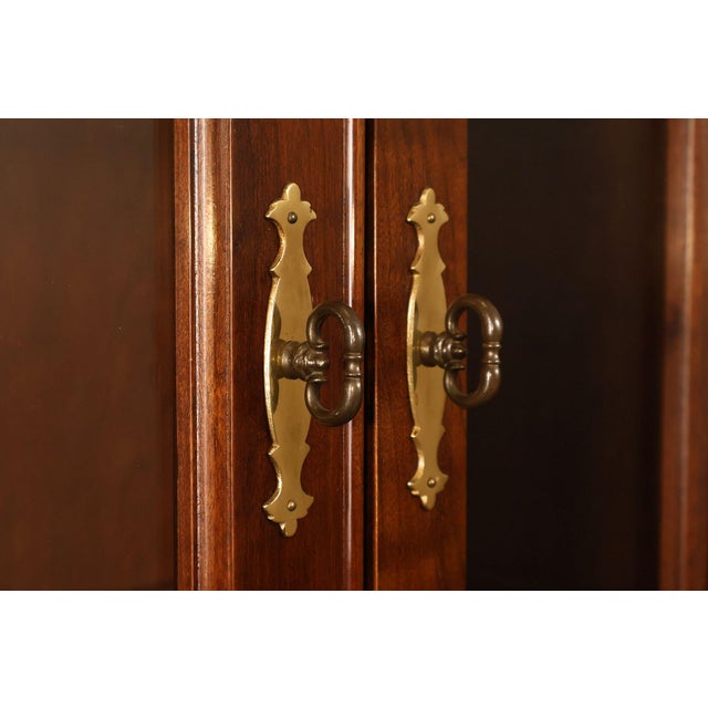 Stickley Traditional Style Cherry Breakfront China Cabinet For Sale - Image 15 of 18