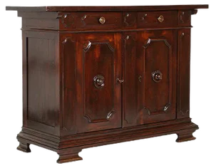 Vintage Tuscan Renaissance Walnut Cupboard by Dini & Puccini, 1928