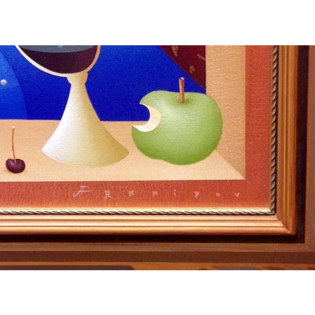 Anton Arkhipov "Muse" Original Oil on Canvas With Artist Frame H.Signed For Sale - Image 4 of 6