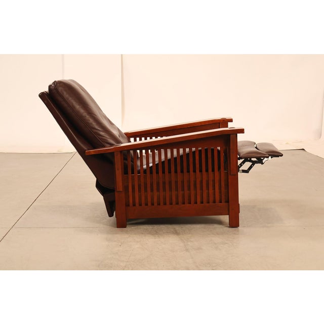 Stickley Mission Collection Cherry Spindle Morris Recliner For Sale - Image 13 of 18
