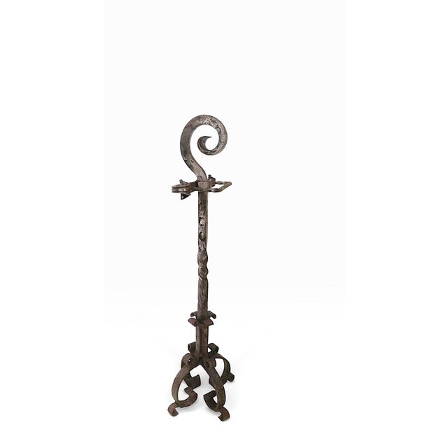 Silver Vintage Arts and Crafts Spanish Style Fireplace Tool Set For Sale - Image 8 of 11