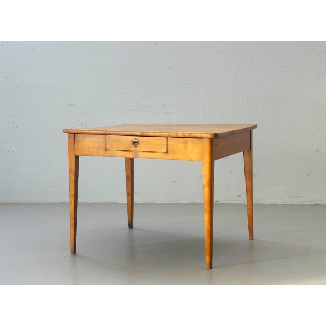 Biedermeier Table in Cherry Wood with Drawer, 1800s For Sale - Image 16 of 18