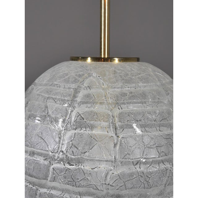 Ice Glass Ball Lamp by Doria Leuchten, 1970s For Sale - Image 11 of 17
